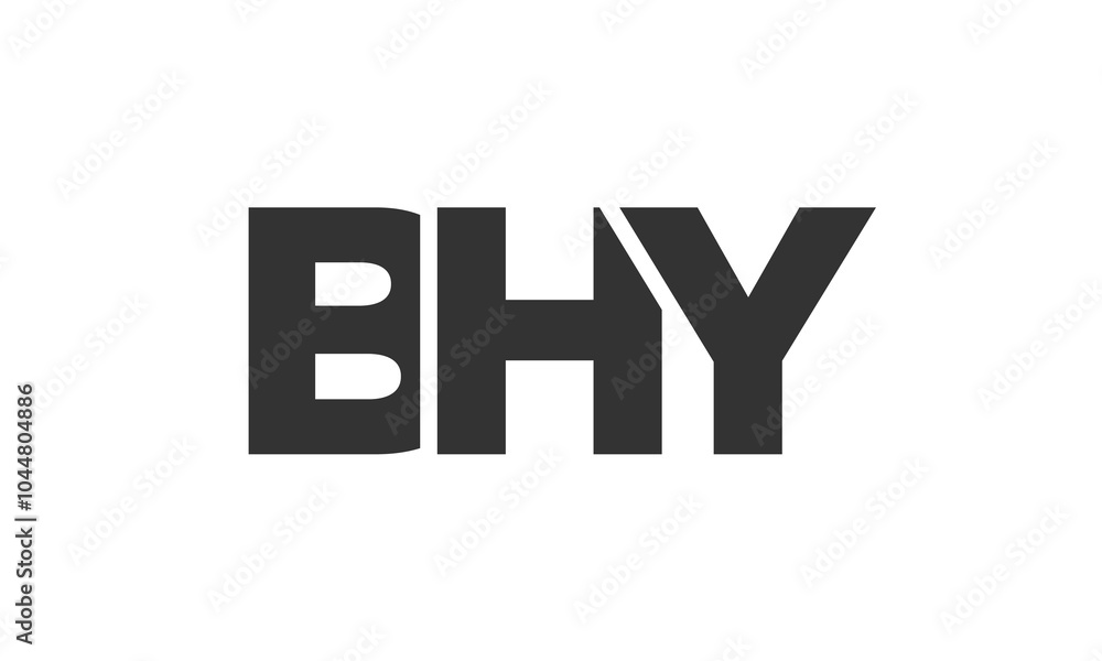 Poster bhy logo design template with strong and modern bold text. initial based vector logotype featuring s