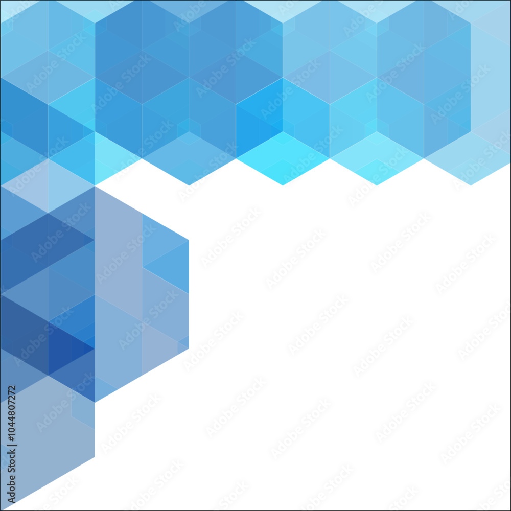 Canvas Prints blue hexagon background. geometric design. presentation template. eps 10