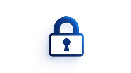 Blue Padlock Security Icon