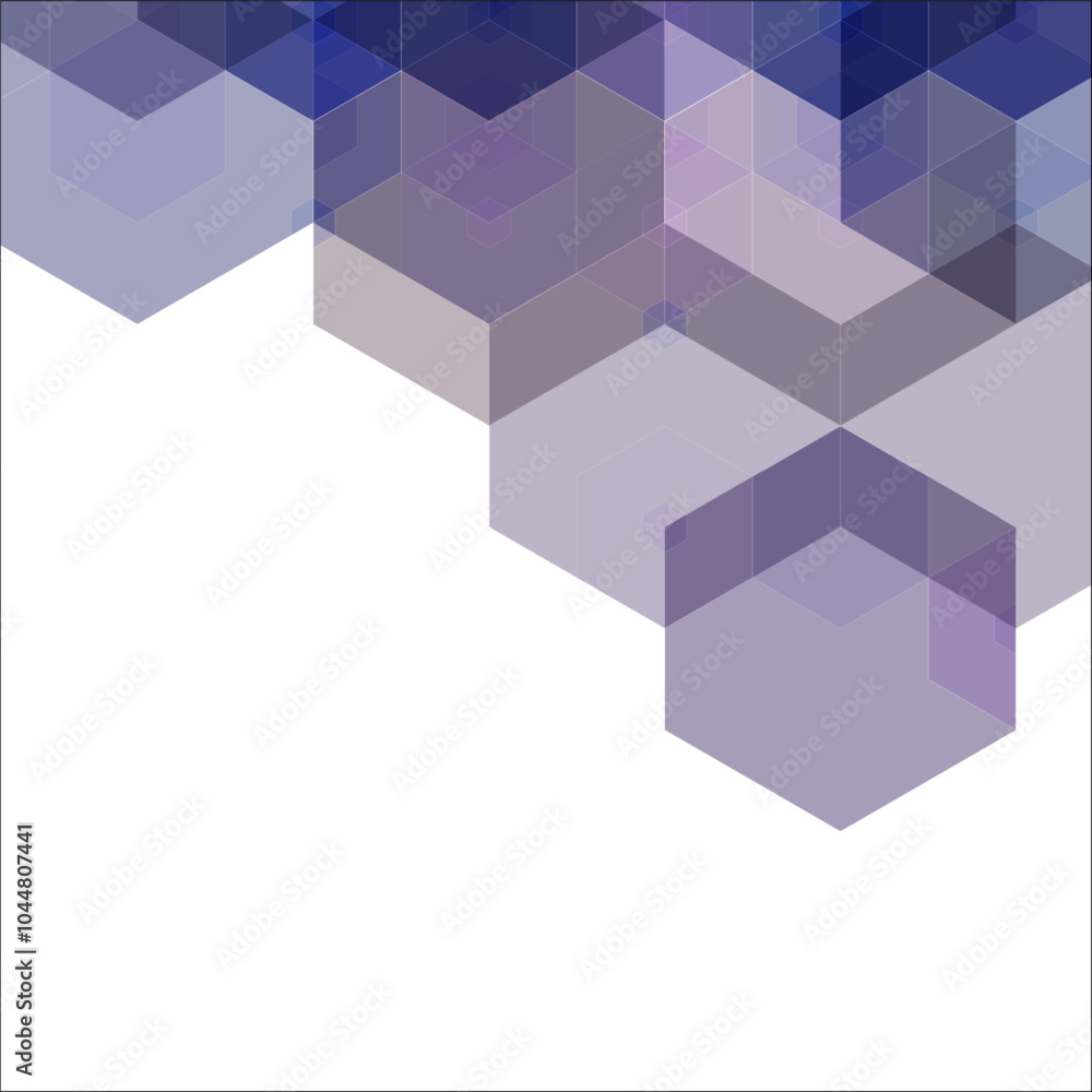 Canvas Prints blue hexagon background. geometric design element. polygonal style. eps 10