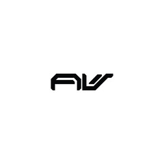 AV monogram logo design letter text name symbol monochrome logotype alphabet character simple logo