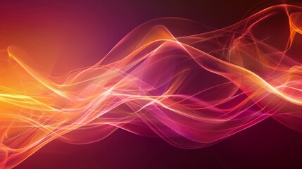 Obraz premium Abstract Red and Gold Wavy Lines on Dark Background