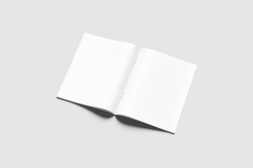 Magazine Open Blank Background