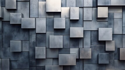 
Steel pattern Geometric square block Wall art design Modern building texture