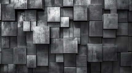 
Steel pattern Geometric square block Wall art design Modern building texture