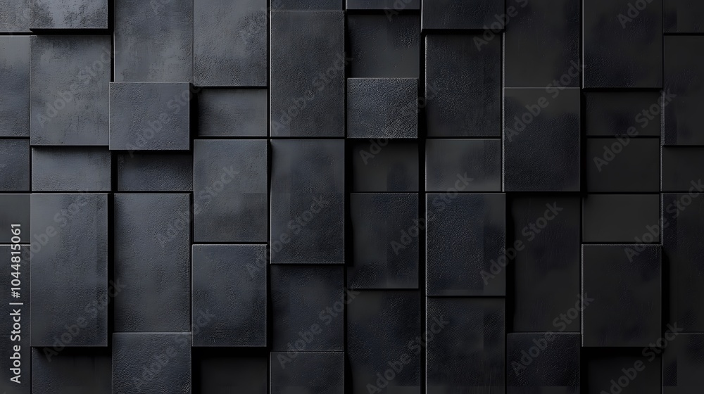Poster steel pattern geometric square block wall art design modern building texture