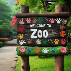 Entrance sign of the zoo