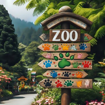 Entrance sign of the zoo