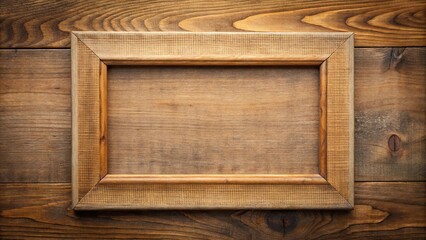 Fototapeta premium Vintage wooden frame with mat