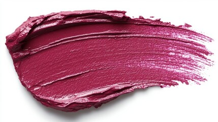 Fototapeta premium Burgundy Lipstick Swatch Isolated on White Background