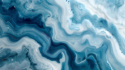 Naklejka premium Marble ink colorful. Blue marble pattern texture abstract background. can be used for background or wallpaper