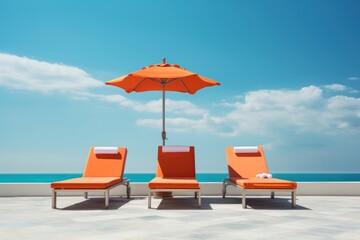 Loungers furniture outdoors nature.