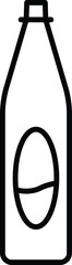 Bottle Vector with Black Line. Free Bottle Drawing