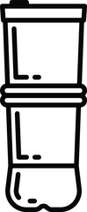 Bottle Vector with Black Line. Free Bottle Drawing