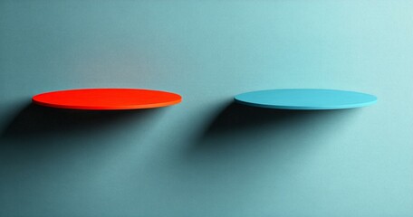 3-D Shadow Art of Three Different Color Circles