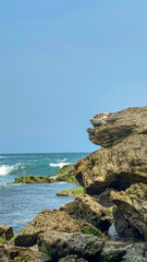 rocky coast of the sea