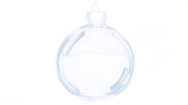 Christmas transparent isolated glass bauble. Luxury  golden PNG  Xmas and New Year design. Glossy holographic futuristic decoration element. - Powered by Adobe
