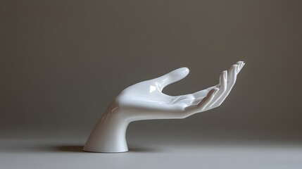 A classic white mannequin hand posed elegantly, emphasizing its graceful design