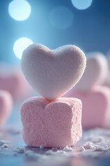 Obraz premium Rainbow-colored marshmallow background
