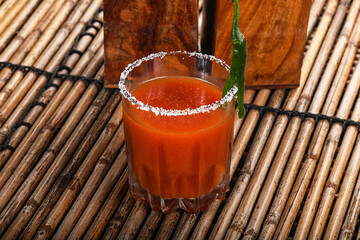 Bloody Mary cocktail vodka with tomato juice