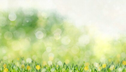 Fototapeta premium Watercolor landscape background illustration of a bright meadow