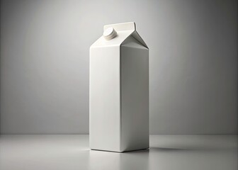 White Empty Milk Carton on Transparent Background - High-Quality Stock Image for Clean Design and Packaging