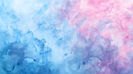 Pastel .Painting Watercolor Art. Artistic Paint Blue Messy Dyed Background. Bright Artistic Paint Dirty Tie Dye Banner. Blue Pastel Fashion Watercolour Print