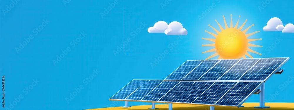 Wall mural solar energy infographic showing panel efficiency and power output