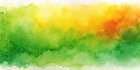 Fototapeta premium Watercolor background texture with green, yellow, and orange tones