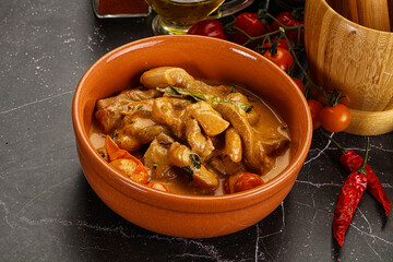 Thai Tom yum soup with chicken