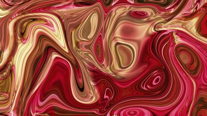 Abstract Red and Gold Swirling Pattern