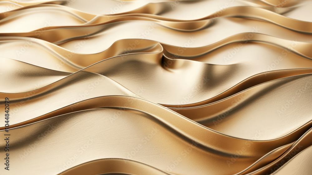 Aufkleber luxurious golden texture with soft ripples and smooth waves creates elegant and sophisticated appear