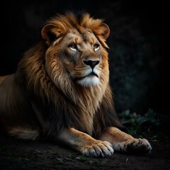 Fototapeta premium Portrait of a Lion in Jungle