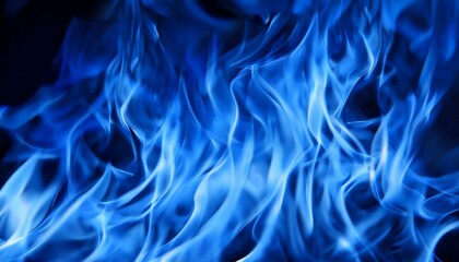 青い炎. Blue Flames. AI generated.