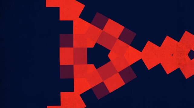 Pixelated pattern of orange and blue colors. Lacks context, making it challenging to decipher intended meaning or purpose