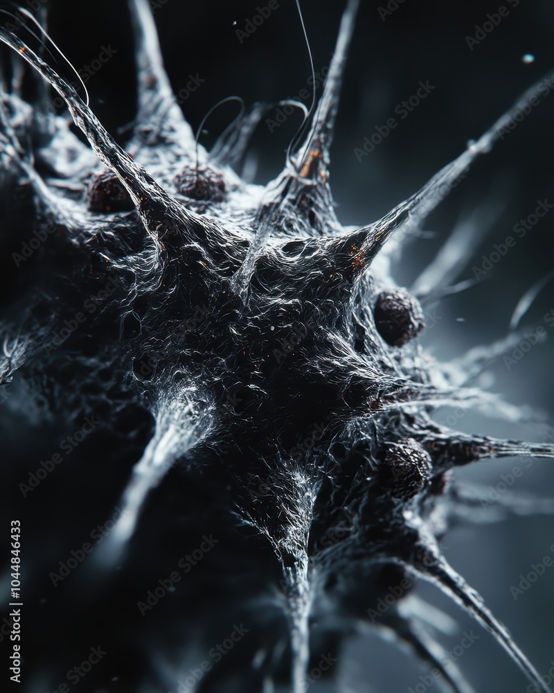 Poster detailed microscopic view of abstract structure
