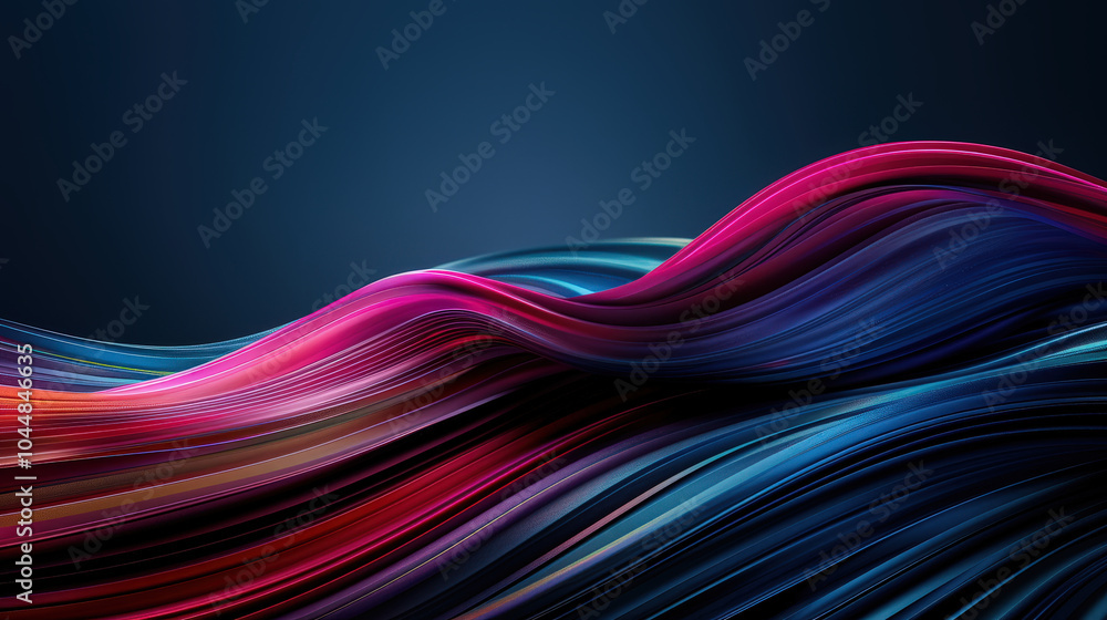 Aufkleber vibrant flowing waves of color create dynamic and energetic visual experience. smooth transitions be