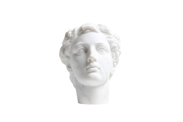 Elegant marble sculpture of a classical male head, showcasing exquisite craftsmanship and timeless beauty.