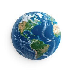 Earth globe North America view