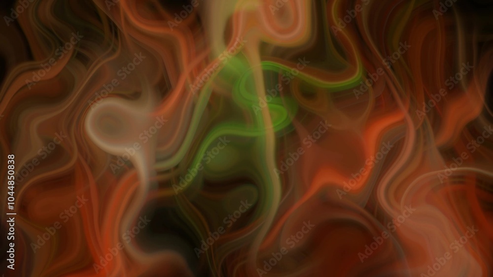 Poster Abstract Swirling Patterns in Red and Green