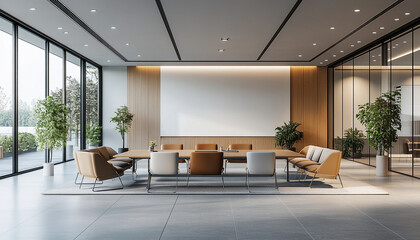 Fototapeta premium Modern Meeting Lounge Innovative and Practical high detail