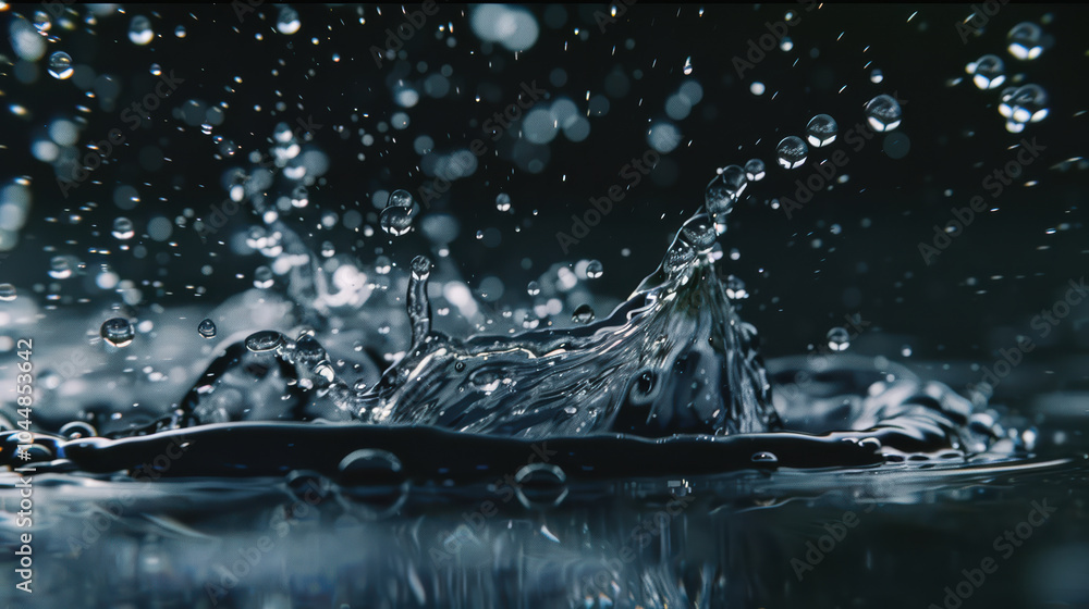 Aufkleber water droplets splashing in slow motion create mesmerizing display of movement and texture. each dro