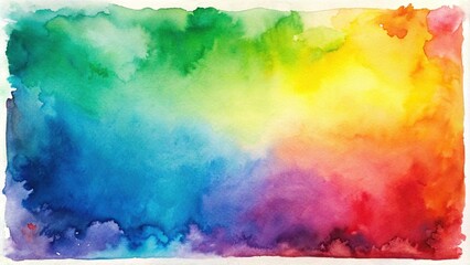 Obraz premium Watercolor painting macro shot of a large colorful minimalist