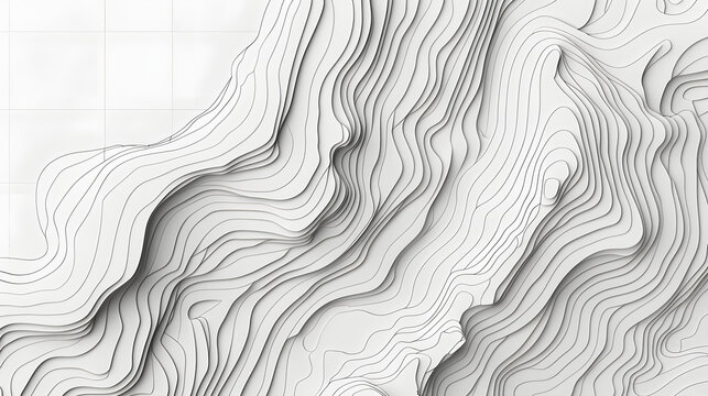 topographic line contour map background, geographic grid map