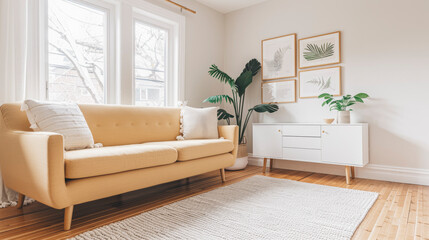 Stylish Modern Living Room With Natural Light and Minimalist Decor