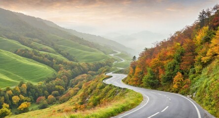 Image of a road against a background of nature