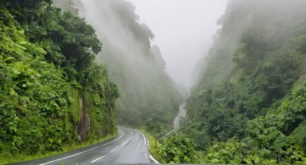 Image of a road against a background of nature