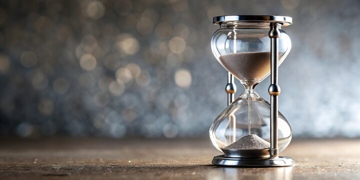 Silver hourglass with timeless charm