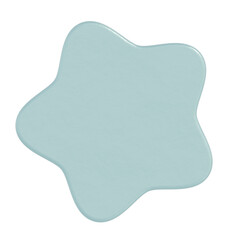 3d icon, 3d illustration, cute star, glittertexture material, light teal color,  transparent background, y2k, playful and fun-loving design