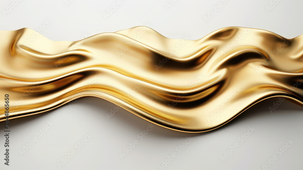 Aufkleber molten gold texture with smooth waves and reflective surface creates luxurious and elegant appearanc